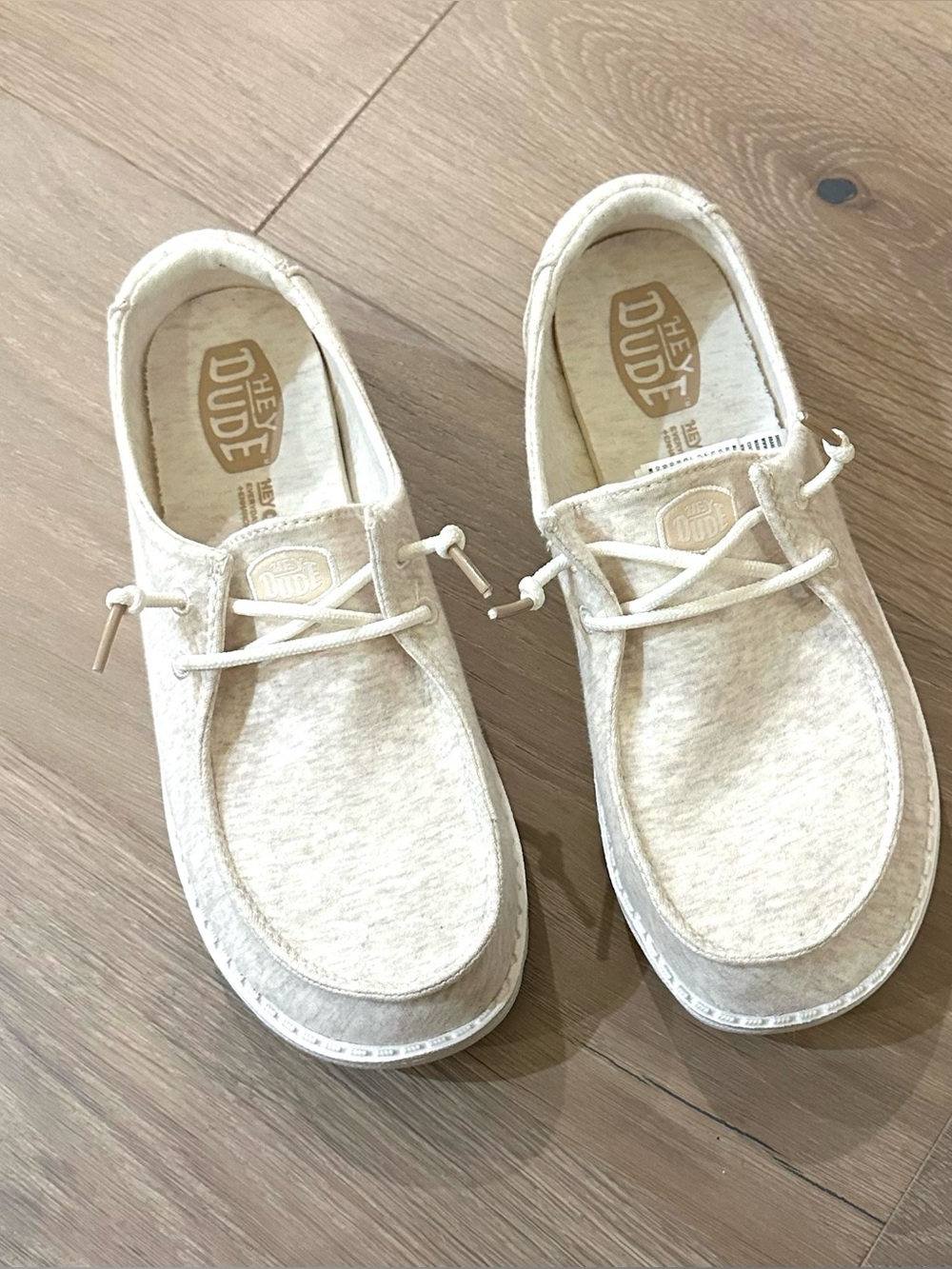 Hey Dude Wendy Stretch Jersey Shoes in Oatmeal. Size 7. Worn once
